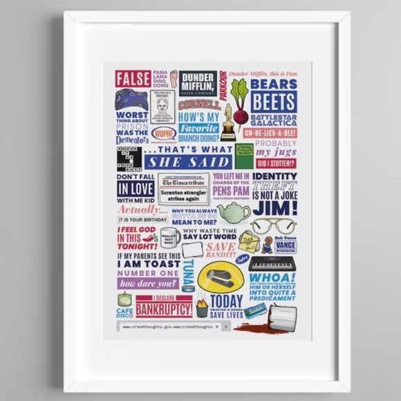 The Office Famous Cast Quotes Canvas Art Print Dunder Mifflin Employees Gift - Picture 10 of 10